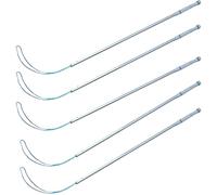 Portable Water Hook - Telescopic Aluminum Alloy Rod for Drowning Swimmers - Essential Pool Equipment(5Packx29.5ft)