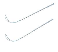 Portable Water Hook - Telescopic Aluminum Pole for Drowning Swimmers - Essential Pool Equipment(2Packx9.8ft)