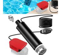 Portable Water Pump Sump Pump Compatible with Einhell 18 V Battery, Idle Speed of the Motor 4500 rpm Flow 30 l/min, Lift 15 ft 120 W Powered Water Pump for Garden, Camping, Kiddie Pool