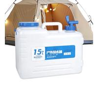 Portable Water Tank - Leakproof 4 Gallon Camping Container with Handle and Spigot, Heavy Duty Large Water Reservoir | Water Supply for Outdoor Activities Like Hiking, Fishing, Picnics, St