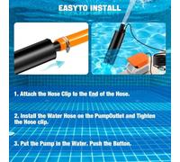 Portable Water Transfer Pump with 635 GPH Flow Rate for For bosch 18V Battery Powered Operation in For Pool Garden and Outdoor Environments (for 48-11-1862)