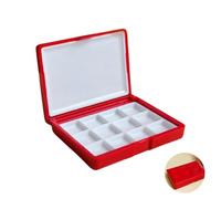 Portable Watercolor Paint Storage Box Paint Mixing Tray 12 Well 24 Well for Watercolour Oil Acrylics Gouaches Painting Portable Box