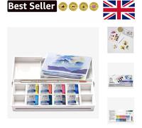 Portable Watercolour Skyscape Set - 8 Pans & Brush for Creative Journeys