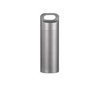 Portable Waterproof Pill Case Organizer, Stainless Steel Travel Pill Box, Durable Pill Box Bottle Holder Tough Purse Pocket Outdoor Emergency Kit, L