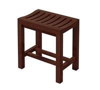 Portable Waterproof Wooden Bench Stool - Versatile Shower Chair & Step Stool for Bathroom, Living Room, Bedroom, Garden - Leisure Foot Rest & Shaving Stool