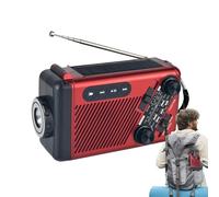 Portable Weather Radio, Crank Crank, Solar and Multifunctional Warning Radio with Lamp, for Camping Survival and Catastrophic Breakdown Preparedness