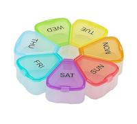 Portable Weekly Pill Box | Easy to Open 7 Day Premium Quality Tablet Box | Travel Pill Case with Snap Shut Lids Design |Tablet Organiser for Vitamins, Supplements & Medicine (Colour 1)