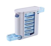 Portable Weekly Pill Box Organiser 7 Day Tablet Box Travel Pill Case with 28 Compartments, 4 Times a Day