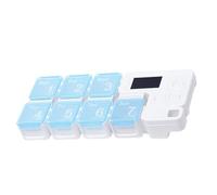 Portable Weekly Pill - Clear Pill Medication Case, Box for Health Routines Care, Pills Container with Alarm Prompt, Medication , Daily Pills Container for Home Travel Use