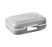Portable Weekly Pill Organizer, 7 Compartment PP Medicine Box with Silicone Seal, Large Capacity Moisture-Proof Tablet and Capsule Storage Case for Daily Medication, Travel and Commuting Grey