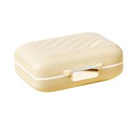 Portable Weekly Pill Organizer, 7 Compartment PP Medicine Box with Silicone Seal, Large Capacity Moisture-Proof Tablet and Capsule Storage Case for Daily Medication, Travel and Commuting White