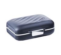 Portable Weekly Pill Organizer, 7 Compartment PP Medicine Box with Silicone Seal, Large Capacity Moisture-Proof Tablet and Capsule Storage Case for Daily Medication, Travel and Commuting Blue