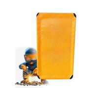 Portable Welding Screen - Heavy Duty Movable Hot Work Barrier for Welding Grinding & Metal Cutting - Fire Resistant Adjustable Height Easy Fold & Roll PVC Design for Convenient Use