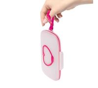 Portable Wet Wipes Case with Handle Design | Reusable Baby Wipes Pouch | Dust-Proof Storage Box with Heart-Shaped Lid for Keeping Wipes Moisturized | Wet Wipe Pouch Bags | Travel-Friendly & Refillable