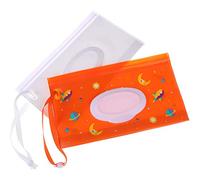 Portable Wet Wipes Dispenser Holder, Reusable Refillable Travel Wipes Pouch with Zipper, Large-Capacity Lightweight Design for Diaper Bag, Stroller (Assorted Color)