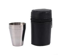 Portable Whiskey Tumblers 30ml for Outdoor Hiking | metal, smooth rim safe for lips, 30ml capacity per cup, perfect for whiskey or wine shots