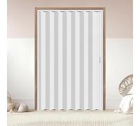 Portable White Accordion Closet Doors Interior | Folding Accordion Door for Home with Mounting Hardware Included | Home Style Plaza Interior Folding Door Solution,