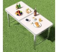 Portable White Folding Catering Table Perfect for Outdoor Events Camping Buffets & Kitchens 100 x 50 cm Ideal for Restaurants & Weddings SpaceSaving Design