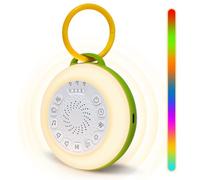 Portable White Noise Machine, 30 Soothing Sounds (7 Fan/7 White Noise/16 Sleep Sounds), 60-Hour Battery, 7-Colour Night Light + 3 Warm Modes, Child Lock, Sleep Timer, USB Rechargeable