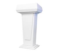 Portable White Wooden Lectern Podium for Churches Classrooms & Conference Rooms - Ideal for Presentations Events & Public Speaking - Sturdy & Stylish Design