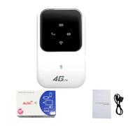 Portable WiFi Router, 4G/LTE, 150 Mbps, 2400 mAh Battery (9 Hours), Supports Up to 10 Devices, 2.4 GHz, Single Band, Easy Configuration, Wireless Portable Network