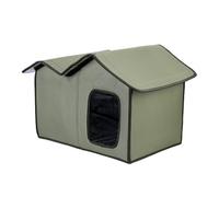 Portable Wild Cat House: Large Isolated Cat Shelter | Den Waterproof with Transparent Door, Outdoor Feline Shelter, Cozy Kitten Cabin, Washable Retreat