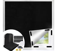 Portable Window Blackout Blind with 30X Nano Tape,400X145CM Blackout Blind Easy to Stick on Windows for Temporary Blackout Curtains for Bedroom Nursery Loft Travel RV Car