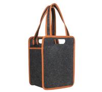 Portable Wine Bottle Bag - Felt Carry Bag, Storage with Buffer Dividers for Camping, Picnic, Barbecue, Travel, Padded Protection, Portable Drink Carrier, Six-Pack Dividing Bag, Holiday Gift