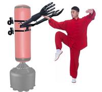 Portable Wing Chun Dummy Hand trainer, Bundled Soft Object Gesture Wooden Man Pile Dummy, Spring pile Martial Arts Judo Training Kick Boxing, for Suitable sandbag installation (Color : Hand shape)