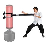 Portable Wing Chun Wooden Dummy, Sandbag bundled Tai Chi Stick, Double spring Martial Arts Dummies kung fu training, for Sandbags and soft objects