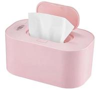 Portable Wipe Warmer, USB Charging Adjustable Baby Wipes Heater Dispenser with Led Display for Home Car Travel Use (Pink)