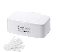 Portable Wipes Dispenser | Portable Push-Button Wet Tissue Box | Easy to Take Wipe Storage Box with Spring-Loaded Clip for Wet Wipes, Napkins, Makeup Remover Tissues, and More Ruftup