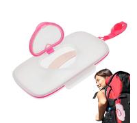 Portable Wipes Dispenser, Wet Wipes Box Dispenser, Wet Wipes Storage Container, Refillable Baby Wipes Dispenser Holder, Handle Design Dust-Proof Wipes Dispenser