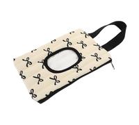 Portable Wipes Holder with Ribbon Bow, Hanging Cloth Case | Stroller Errands, Compact Hands-free Use, Keeps Tissues from Drying, Charming Playful Style