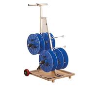 Portable Wire Spool Rack Dispenser with Wheels for Electrical and Industrial Cable Management