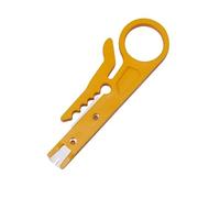 Portable Wire Stripper Knife Crimper Pliers Crimping Tool Cable Stripping Wire Cutter Cut Line Tool Cable Stripping Wire Cutter YellowDurability
