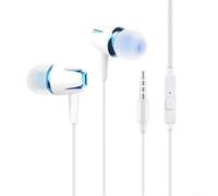 Portable Wired Earbuds 3.5mm for Travel Commute(black blue)