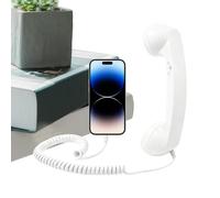 Portable Wired Handset - Integrated Earphone For Smartphones | Modern Vintage Style Phone - Comfortable Calling Accessory For Home, Office, Travel, And Everyday Use, ABS 20x6x3 Cm