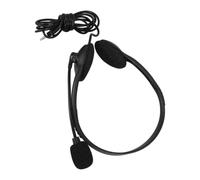 Portable Wired Headphones with Microphone for Laptops and Computers, Comfortable Over-ear Design with Volume Control, Lightweight Plastic Build for Study Sessions and Office Use