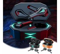 Portable Wireless Bluetooth Earphones,5.2 Bluetooth Two Ear Gaming Esports Headphones,Noise Cancelling,Bluetooth Earphones for Home Music Game Sports Working (Black)