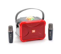 Portable Wireless Bluetooth Speaker Dual Microphone Microphone Singing K Song Family KTV Karaoke Dazzle Color can be Handheld (red)