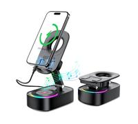Portable Wireless Bluetooth Speaker for Mobile Phone,Induction Speakers for iPhone,Cell Phone Holder,2000mAh Wired Battery Pack,Bluetooth 5.3,Travel Outdoor Speaker,Tech Gadgets Gifts for Men Women
