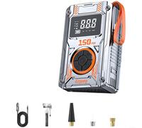 Portable Wireless Car Air Compressor 4000mAh Lithium Battery Copper Wire Motor with 20L/Min Fast Inflation, Intelligent Auto-Stop, Lighting and Power Bank Functions, Compact Design for Tyre Inflation