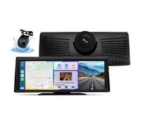 Portable Wireless CarPlay Screen, 8.1 Inch Portable Touch Screen Car Stereo with 2K Dash Cam/Carplay and Android Auto, 1080P Backup Camera, GPS Navigation, Control