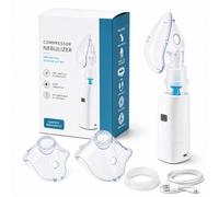 Portable Wireless Compression Nebuliser Machine for Adults and Kids | Cordless Rechargeable Handheld Nebuliser with Masks & Mouthpiece | No Mains Required, Quiet Operation, Fine Mist (2.1μm)