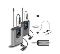 Portable Wireless Headset Microphone Lavalier Mic System 80m Teaching Speech Interview Vlog Live Recording For PC(2)