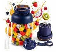 Portable Wireless Juicer Cup, 2026 New 38-Blades Large Capacity Portable Blender, Food-Safe Material, Freshly Juiced in 40s, Multifunctional Blender Bottle for Juices, Milkshakes (blue,1300ml)