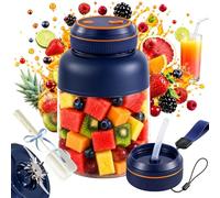 Portable Wireless Juicer Cup,38 Blades Large Capacity Fresh Juice Blender Bottle,3-Speed Food-Safe Portable Blender, Rechargeable Juicer Bottles for Juices,Milkshake, Freshly Juiced in 40s (A,800ML)