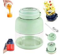 Portable Wireless Juicer Cup, 44 FL.OZ. Wireless 18000RPM High Speed Juicer Cup with Dual Lid & Leakproof Handle, Rechargeable USB Personal Blender for Fruits & Vegetables (Green(27oz),Standard)