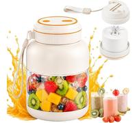 Portable Wireless Juicer Cup, Fresh Juice Portable Blender, Portable Electric Juicer Cup, Freshly Juiced in 40s, Multifunctional Blender Bottle White, 800ml)